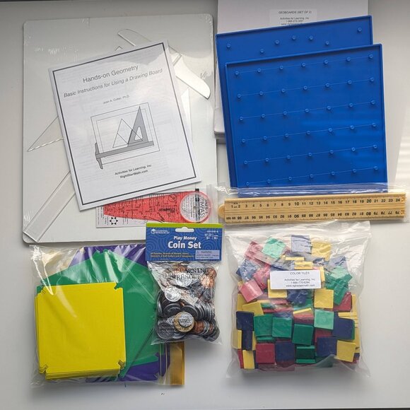 Right Start Math Manipulatives Bundle β Geometry, Coins, Tiles, Ruler,& Moreβ¨NEW - Picture 1 of 1